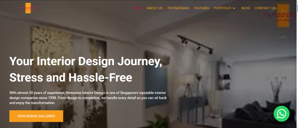 Top interior designer Singapore Renozone