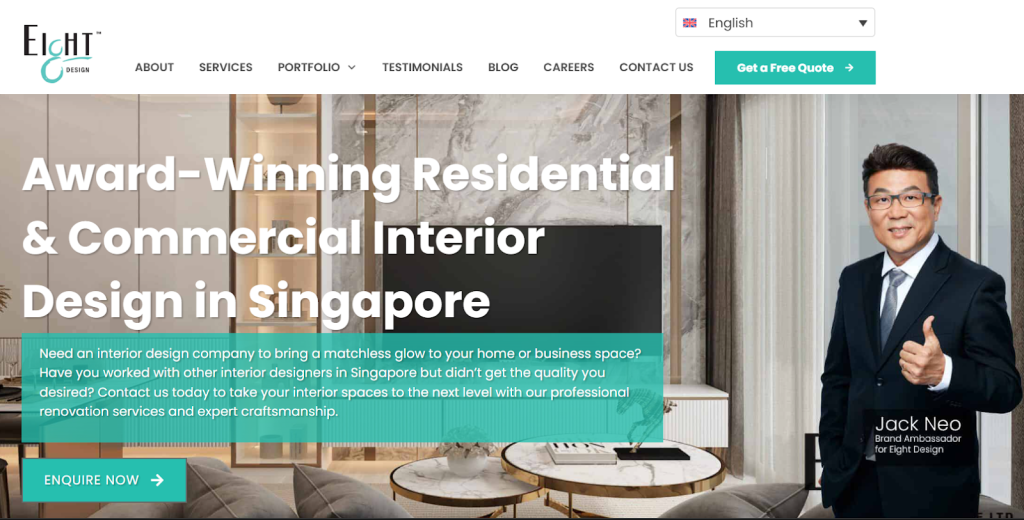 Top interior designer Singapore Eight Design