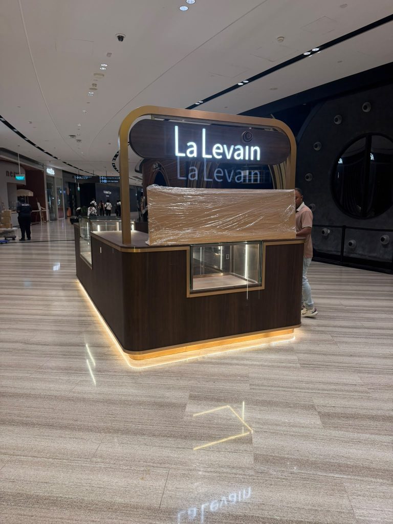 La Levain retail kiosk interior at Jewel