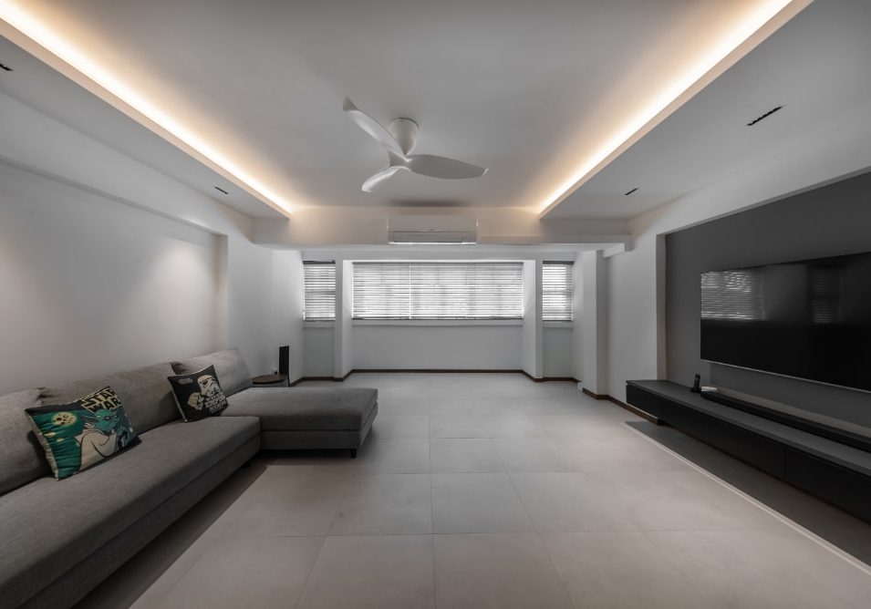 minimalist interior design style, 12-HDB Executive Maisonette